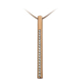 B.Tiff Pavé I Rose Gold Plated Bar Pendant
