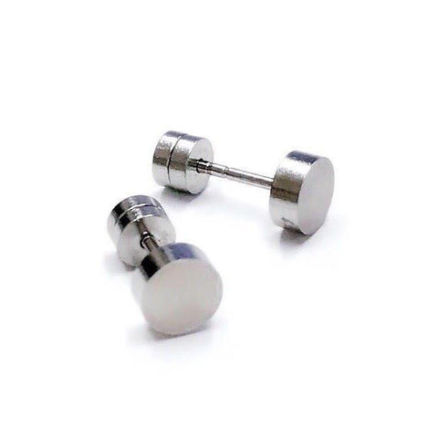 B.Tiff Stainless Steel Plain Stud Earrings