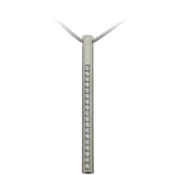 B.Tiff Pavé I Stainless Steel Bar Pendant