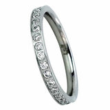 BTiff Brighter than Diamond Eternity Ring Black Gold Steel Rose Gold