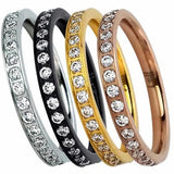 BTiff Brighter than Diamond Eternity Ring Black Gold Steel Rose Gold