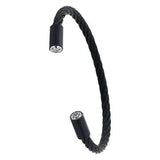 BTiff Signity Star End Brighter than Diamond Stainless Steel Cuff Bangle Bracelet