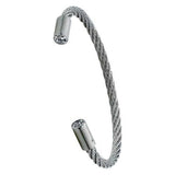 BTiff Signity Star End Brighter than Diamond Stainless Steel Cuff Bangle Bracelet