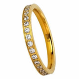 BTiff Brighter than Diamond Eternity Ring Black Gold Steel Rose Gold