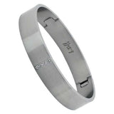 BTiff Brighter than Diamond Stainless Steel Pave 3 Bangle Bracelet Triple Stack