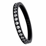BTiff Brighter than Diamond Eternity Ring Black Gold Steel Rose Gold