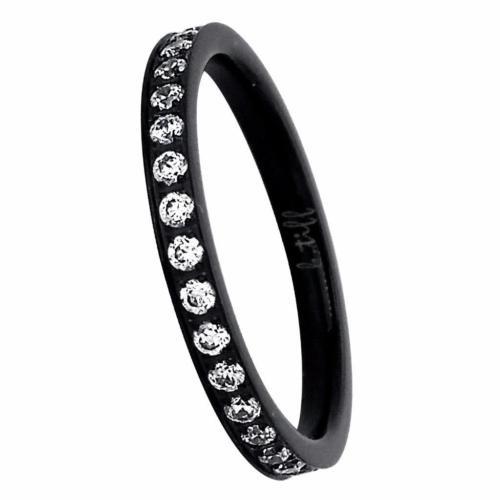BTiff Brighter than Diamond Eternity Ring Black Gold Steel Rose Gold