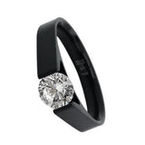 BTiff Brighter than Diamond .75Ct Round Tension Set Solitaire Ring Sz 4-9