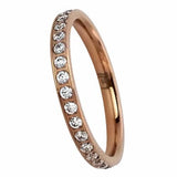 BTiff Brighter than Diamond Eternity Ring Black Gold Steel Rose Gold
