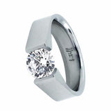 BTiff Brighter than Diamond 2 Ct Round Tension Set Solitaire Ring Sz 4 -10