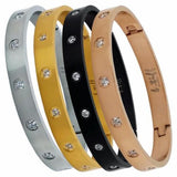 BTiff Signity Star Bangle Bracelet Black, Gold, Rose Gold, Steel, Small, Med, Large