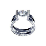 Btiff Signity Star Brighter than Diamond Tension Set Elegant Ring 2 Ct RG108R