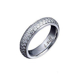BTiff Signity Star Brighter than Diamond Pave Set 3 Row Eternity Ring 130 Stones