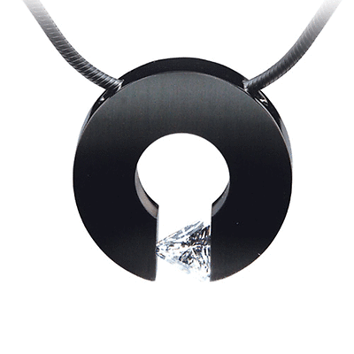 B.Tiff Signity Star Brighter than Diamond Tension Set Titanium Malfinia Pendant