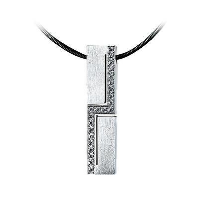 BTiff Signity Star Brighter than Diamond Tension Set Steel Cross Body Pendant