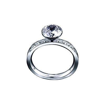 B.Tiff Signity Star Brighter than Diamond Tension Set Eternity Classic Solitaire Ring 2Ct