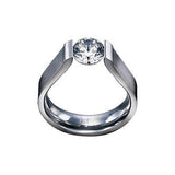 B.Tiff Signity Star Brighter than Diamond Tension Set Round Solitaire 1Ct Ring