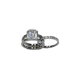 BTiff Brighter than Diamond 1 Ct Emerald Cut Tension Set Solitaire Ring