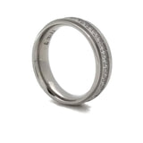 BTiff Signity Star Brighter than Diamond Pave Eternity Ring Stainless Steel 32 Stones