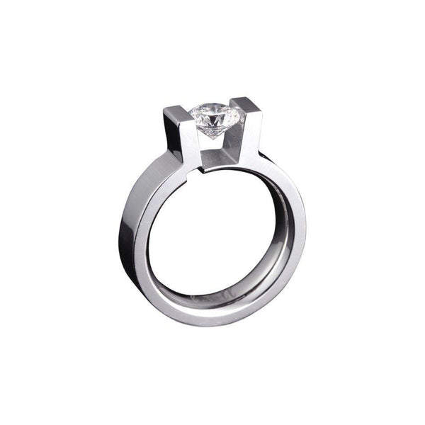 RG074W B.Tiff Round Solitaire Ring