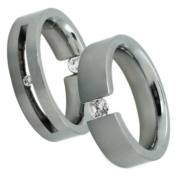 B.Tiff Double Slit Tension Set Ring