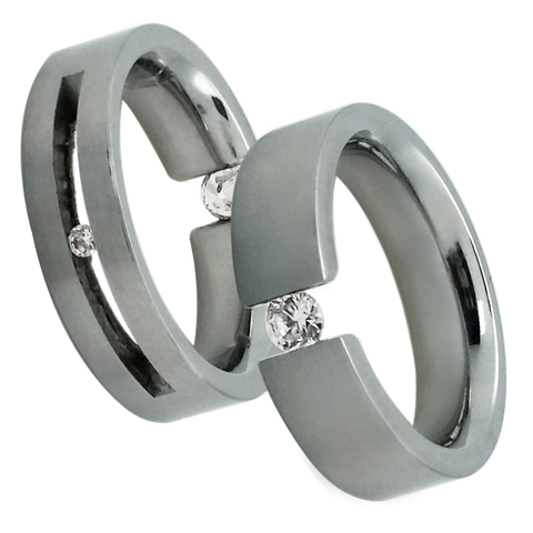 B.Tiff Double Slit Tension Set Ring