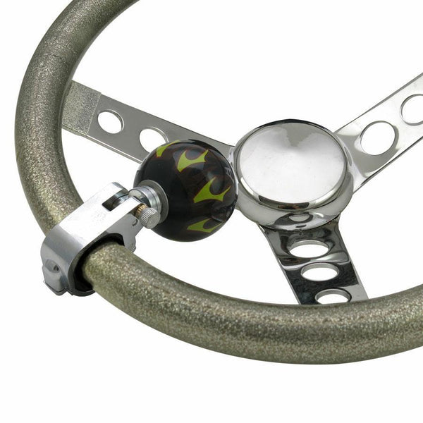 Black Flame 8 Ball Adjustable Suicide Brody Knob Opaque