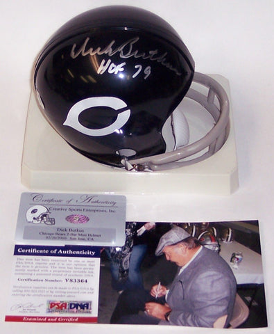Dick Butkus Autographed Hand Signed Bears 2-Bar Mini Helmet - PSA/DNA