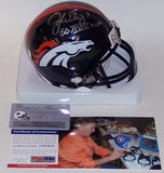 John Elway Autographed Hand Signed Denver Broncos Mini Helmet - PSA/DNA