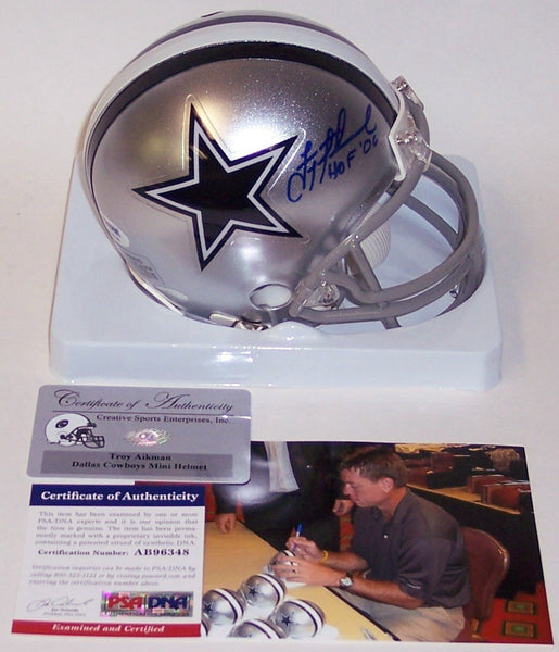 Troy Aikman Autographed Hand Signed Cowboys Mini Helmet - PSA/DNA