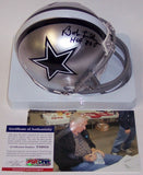 Bob Lilly Autographed Hand Signed Cowboys Mini Helmet - PSA/DNA