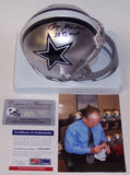 Roger Staubach Autographed Hand Signed Cowboys Mini Helmet - PSA/DNA