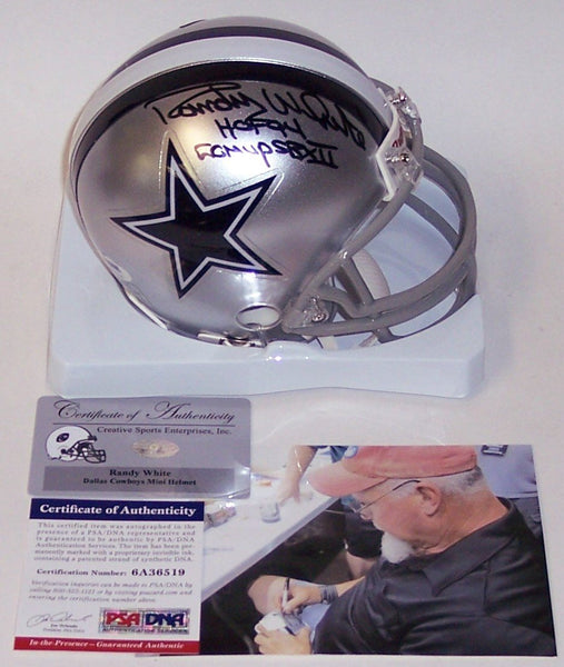 Randy White Autographed Hand Signed Cowboys Mini Helmet - PSA/DNA