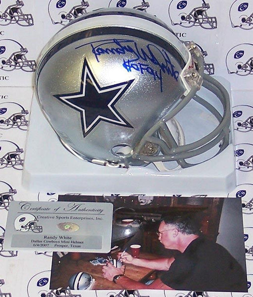 Randy White Autographed Hand Signed Cowboys Mini Helmet