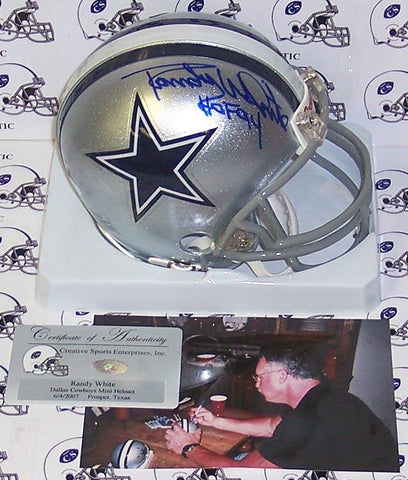 Randy White Autographed Hand Signed Cowboys Mini Helmet