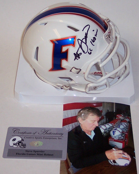 Steve Spurrier Autographed Hand Signed Florida Gators Speed Mini Helmet - PSA/DNA