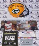Bart Starr & Brett Favre Autographed Hand Signed Packers Mini Helmet - PSA/DNA