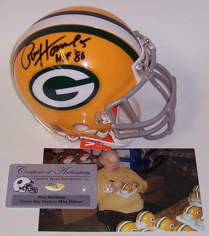 Paul Hornung Autographed Hand Signed Packers Mini Authentic Helmet - PSA/DNA