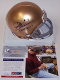Joe Theismann autographed Hand Signed Notre Dame Fighting Irish Mini Helmet - PSA/DNA