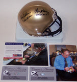 Joe Bellino & Roger Staubach Autographed Hand Signed Navy Midshipmen Mini Helmet - PSA/DNA
