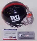 Rosie Brown Autographed Hand Signed Giants Authentic Mini Helmet - PSA/DNA