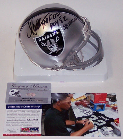 Marcus Allen Autographed Hand Signed Raiders Mini Helmet - PSA/DNA