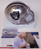 Fred Biletnikoff Autographed Hand Signed Raiders Mini Helmet - PSA/DNA