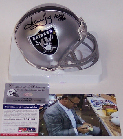 Howie Long Autographed Hand Signed Raiders Mini Helmet - PSA/DNA