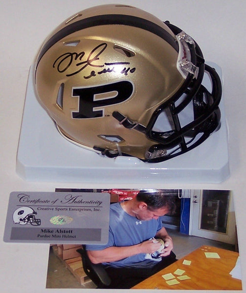 Mike Alstott Autographed Hand Signed Purdue Boilermakers Speed Mini Helmet