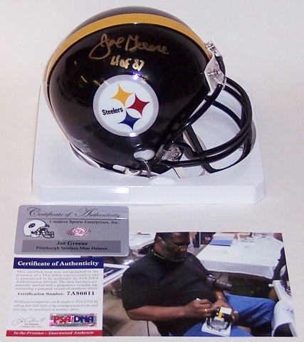 Joe Greene Autographed Hand Signed Steelers Mini Helmet - PSA/DNA