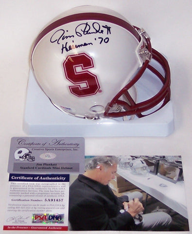 Jim Plunkett Autographed Hand Signed Stanford Cardinals Mini Helmet - PSA/DNA