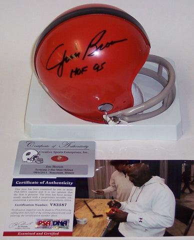 Jim Brown Autographed Hand Signed Syracuse Orange Mini Helmet - PSA/DNA