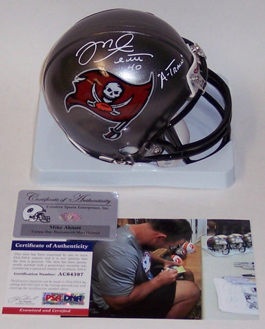 Mike Alstott Autographed Hand Signed Bucs Mini Helmet - PSA/DNA