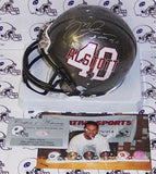Mike Alstott Hand Signed Alstott Logo Bucs Mini Helmet - PSA/DNA